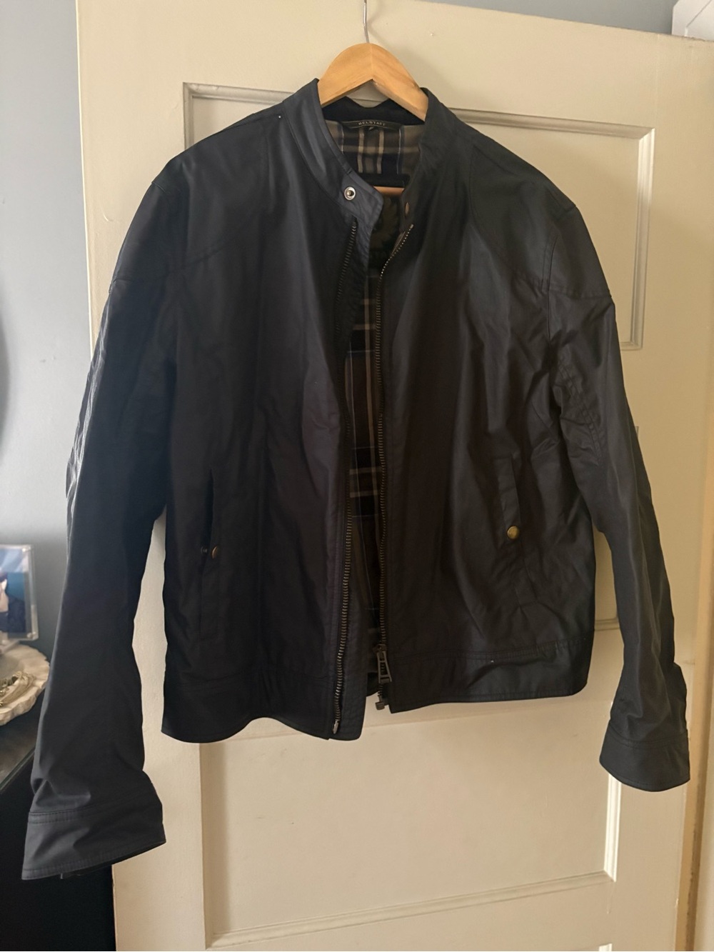 Men's Belstaff Waxed Cotton Bomber Jacket Size 52